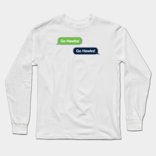 Go Hawks Text Long Sleeve T-Shirt